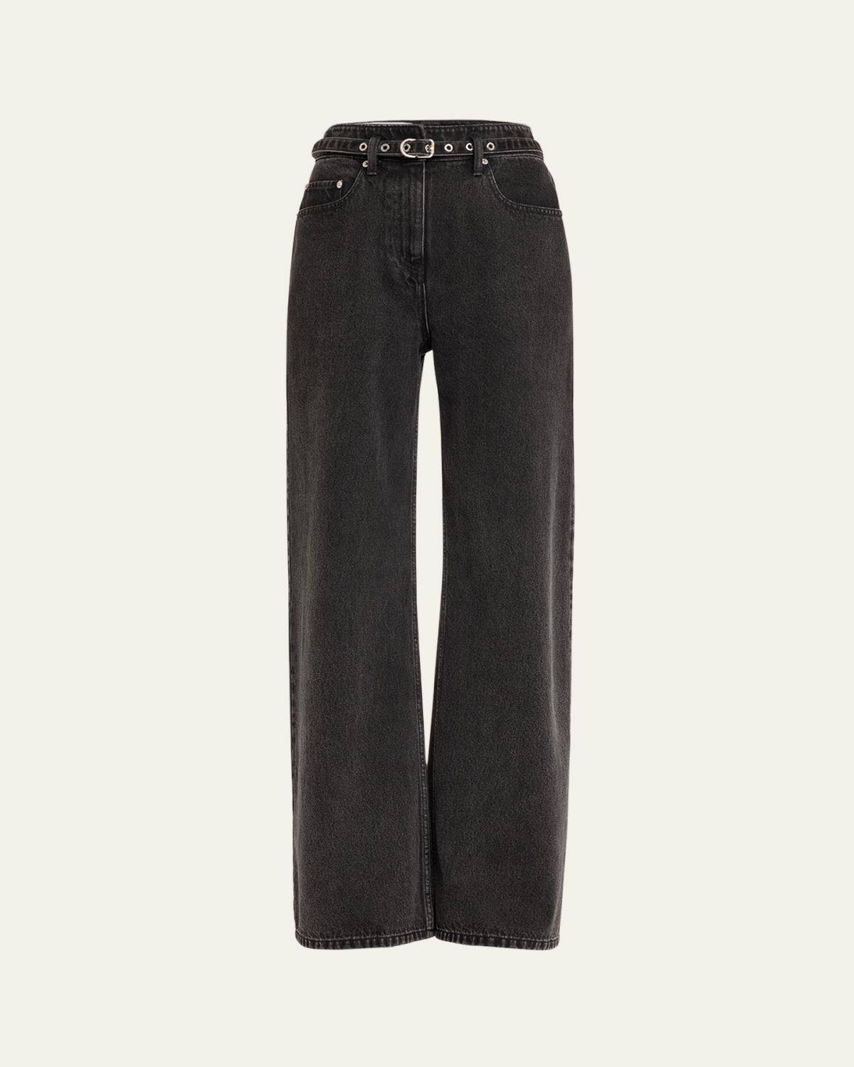 3.1 Phillip Lim Belted Wide-Leg Jeans