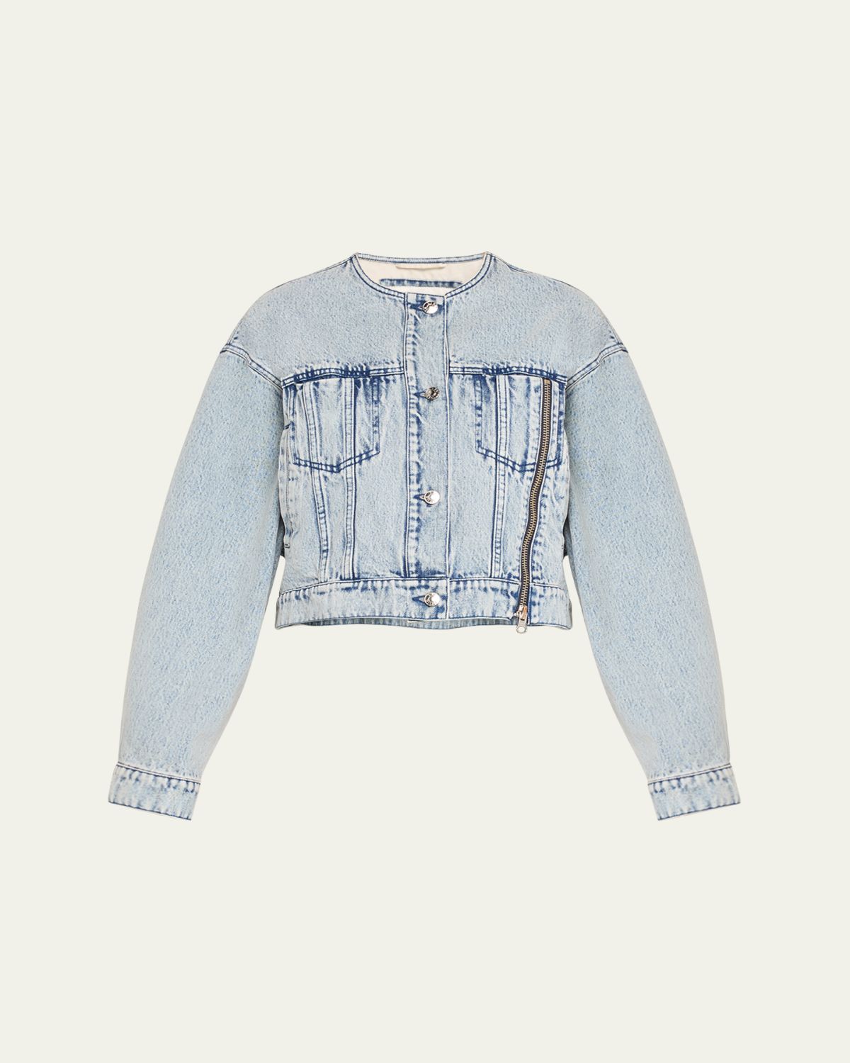 3.1 Phillip Lim Collarless Denim Jacket
