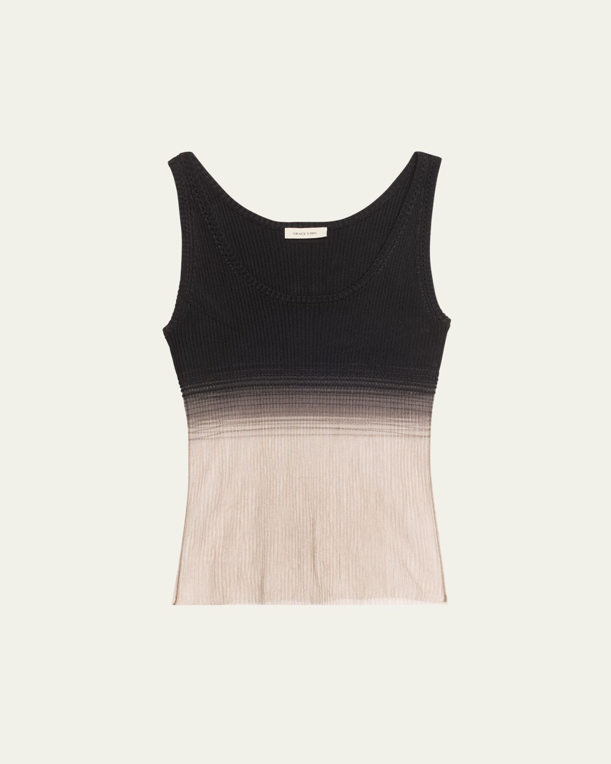 GRACE LING Evanescent Sheer Degrade Tank Top
