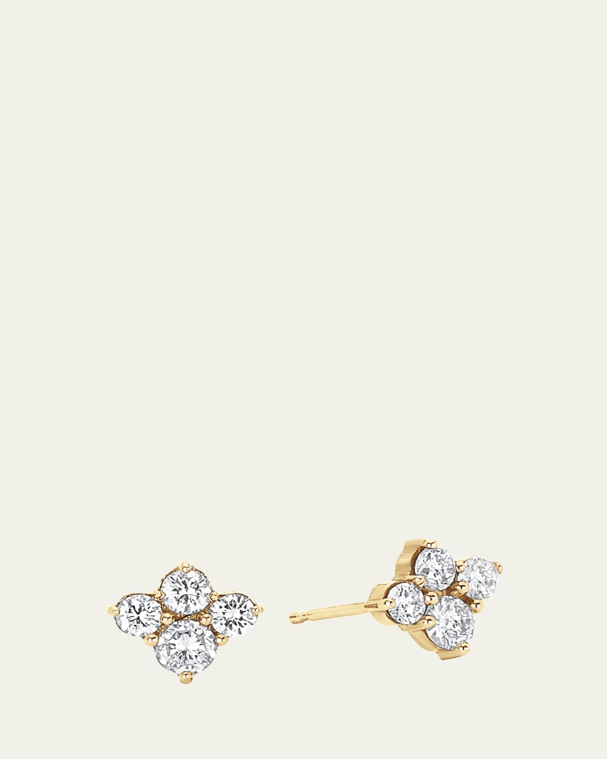 Sara Weinstock 18K Yellow Gold Diamond Cluster Stud Earrings | Thumbnail 3 Sara Weinstock 18K Yellow Gold Diamond Cluster Stud Earrings | Thumbnail 3