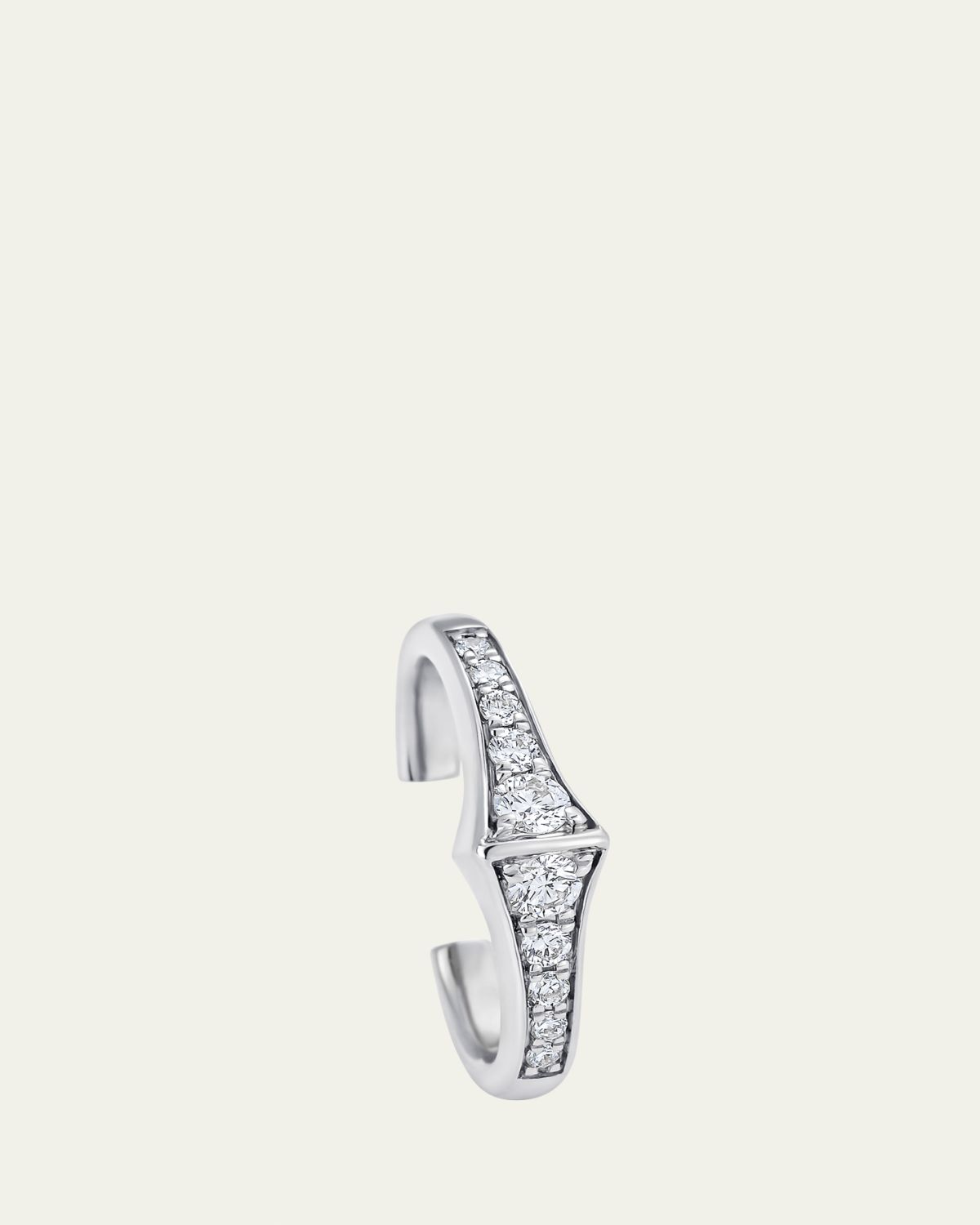 Sara Weinstock 18K White Gold Lucia Diamond Ear Cuff, Single | Thumbnail 3