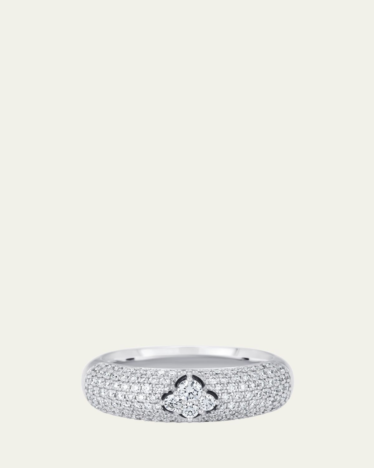 Sara Weinstock Dujour Pave Diamond and Four-Cluster White Gold Ring