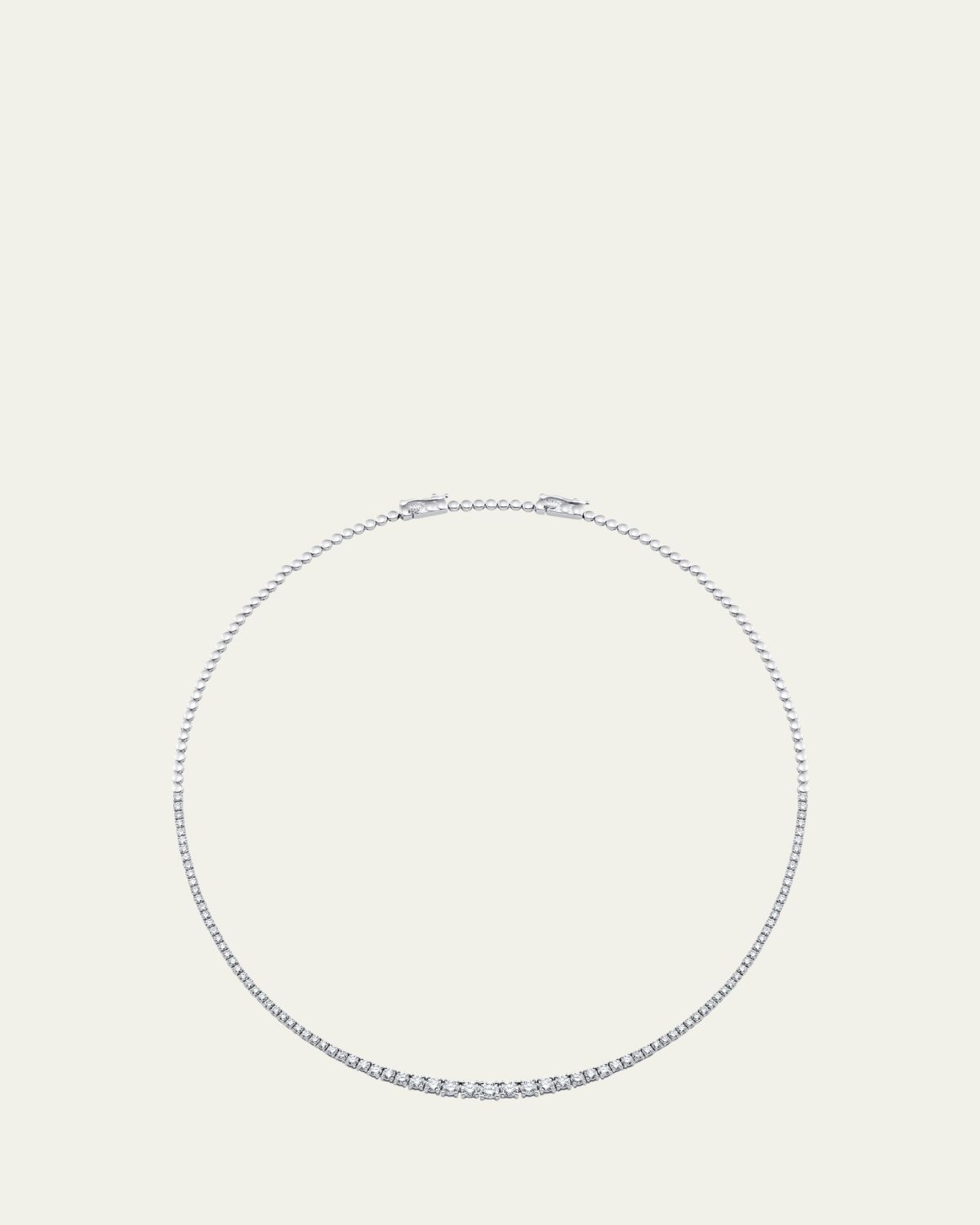 Sara Weinstock 18K White Gold Isadora Graduated Diamond Tennis Necklace