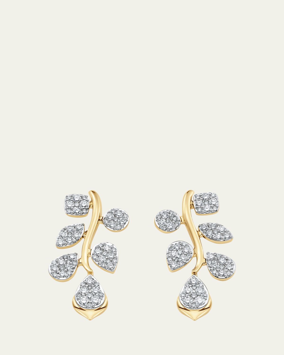 Sara Weinstock 18K Two-Tone Gold Lierre Diamond Reverie Cluster Drop Earrings