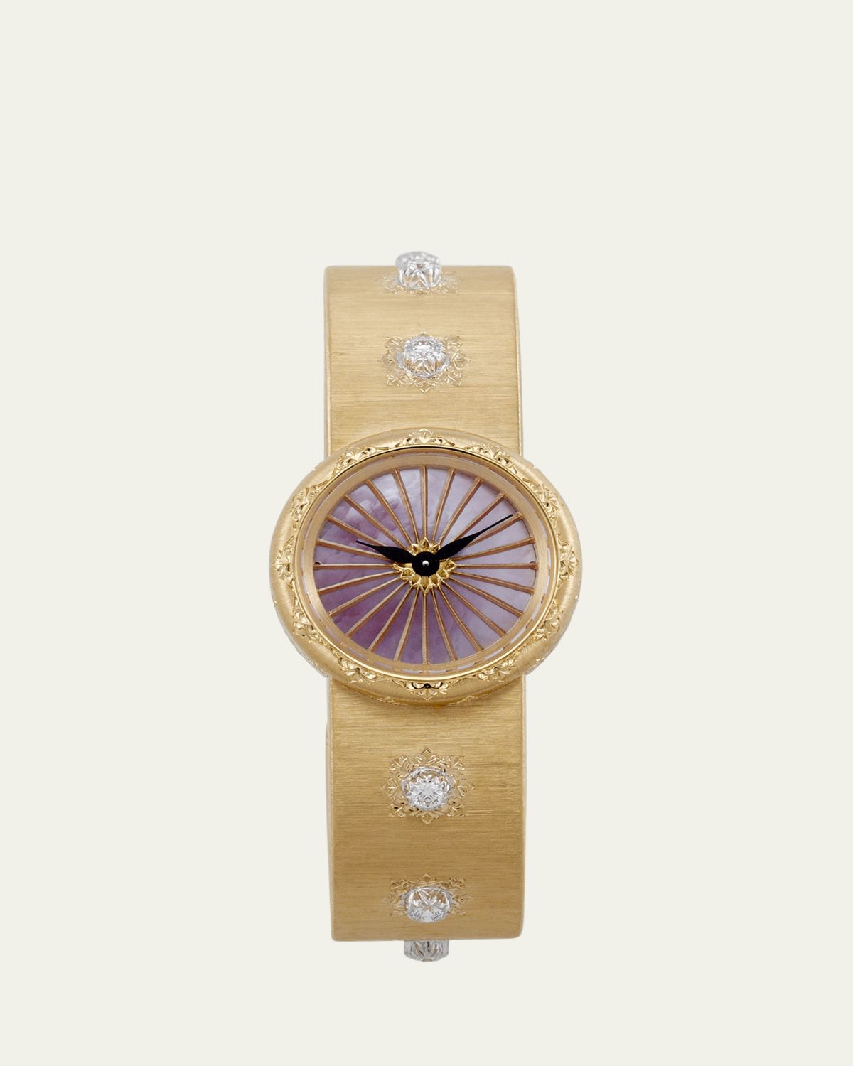 Buccellati Macri Classic Yellow Gold Bracelet Watch with Diamonds