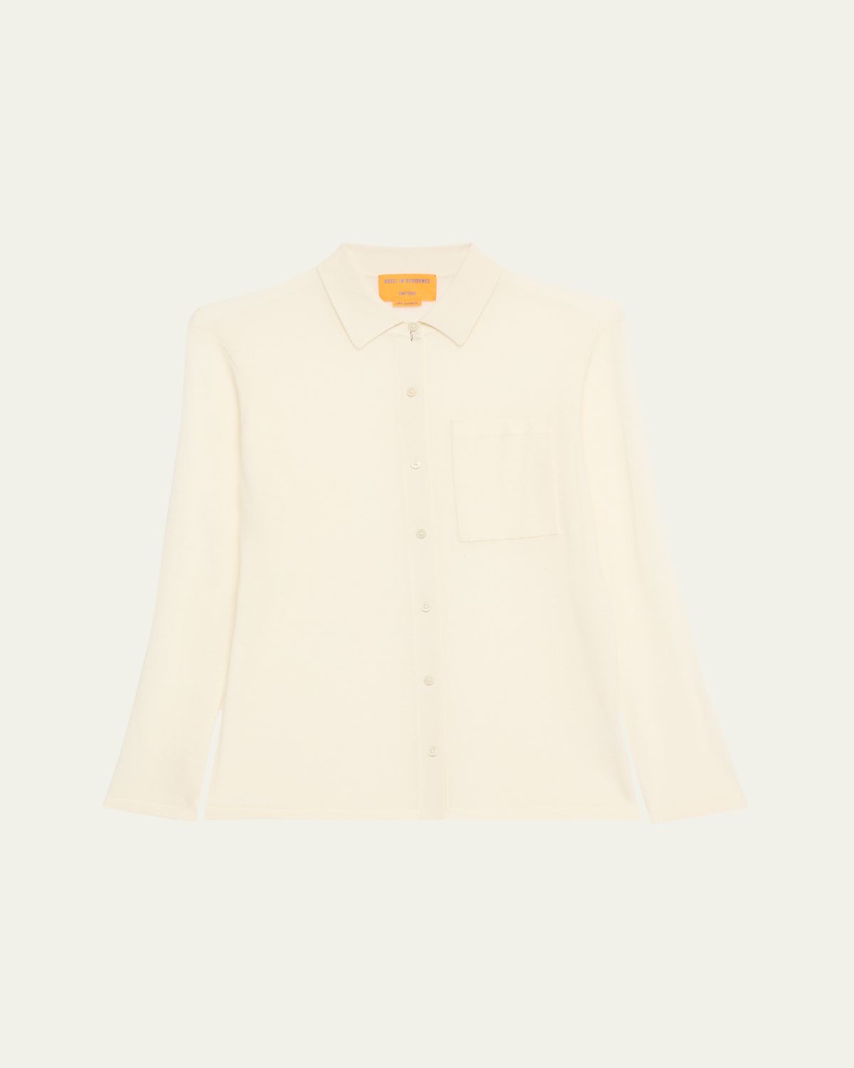 Guest in Residence Showtime Cashmere Collared Button-Front Shirt