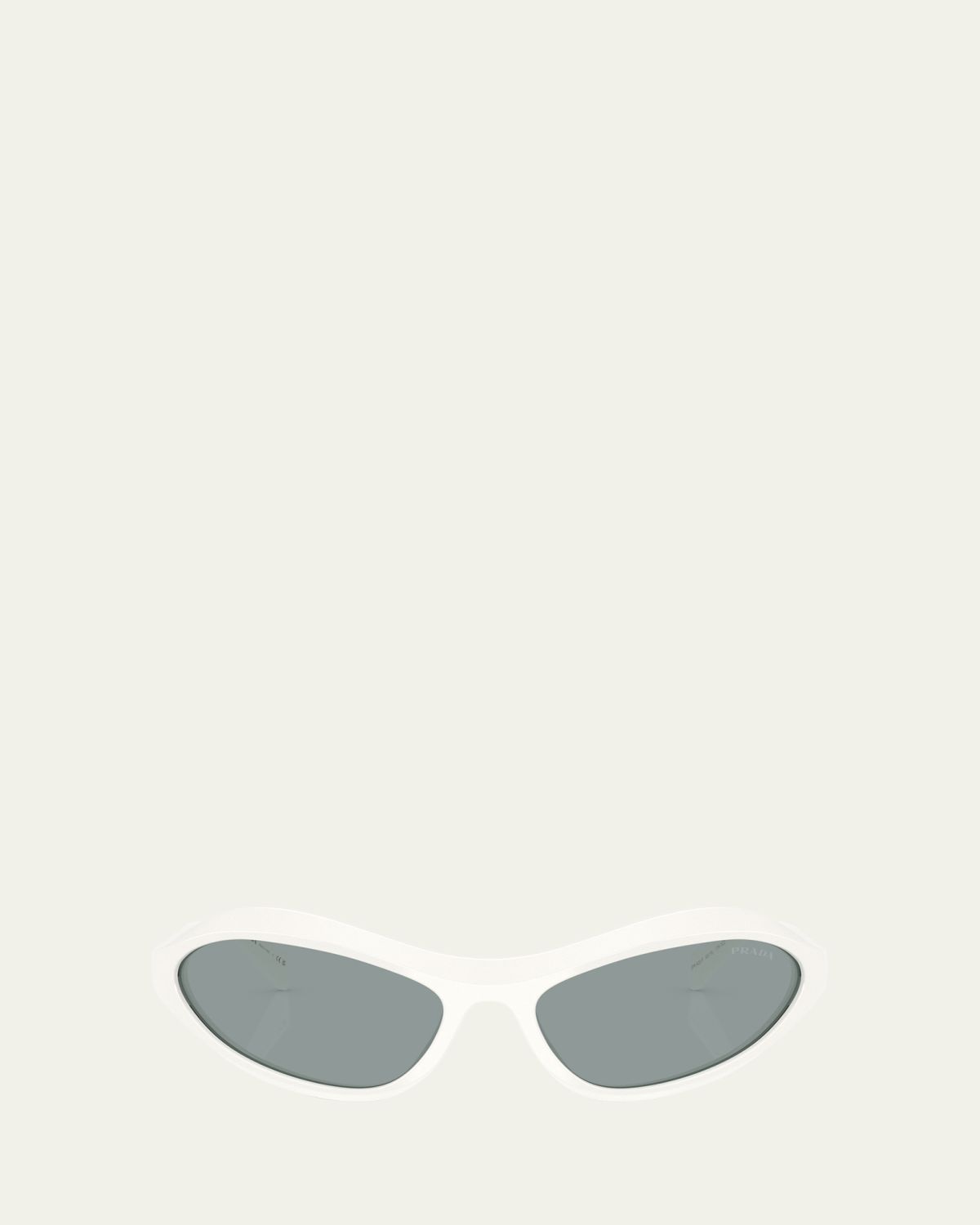 Prada Logo Acetate & Plastic Wrap Sunglasses | Thumbnail 4