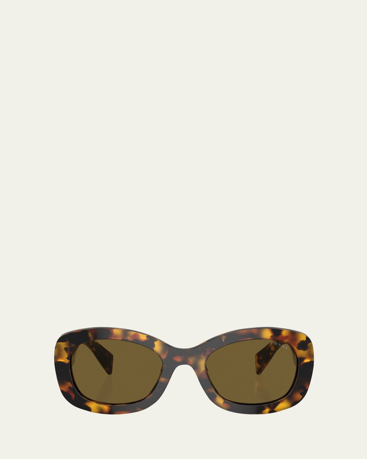 Prada Lettering Logo Acetate Oval Sunglasses