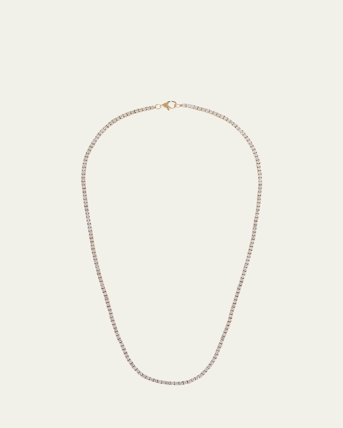 LANA 14K Gold Diamond Tennis Necklace, 15"L