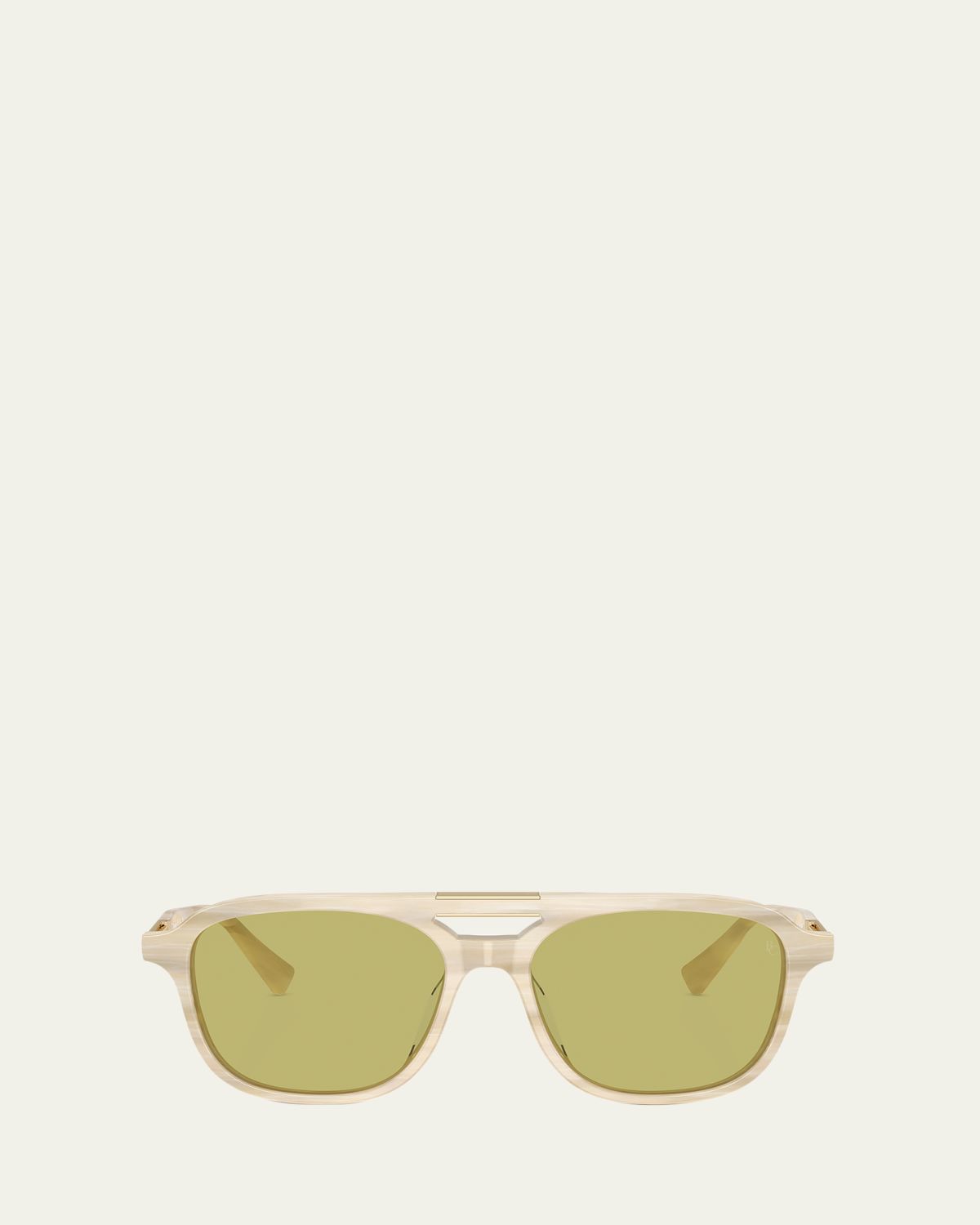 Brunello Cucinelli Polarized Acetate Aviator Sunglasses