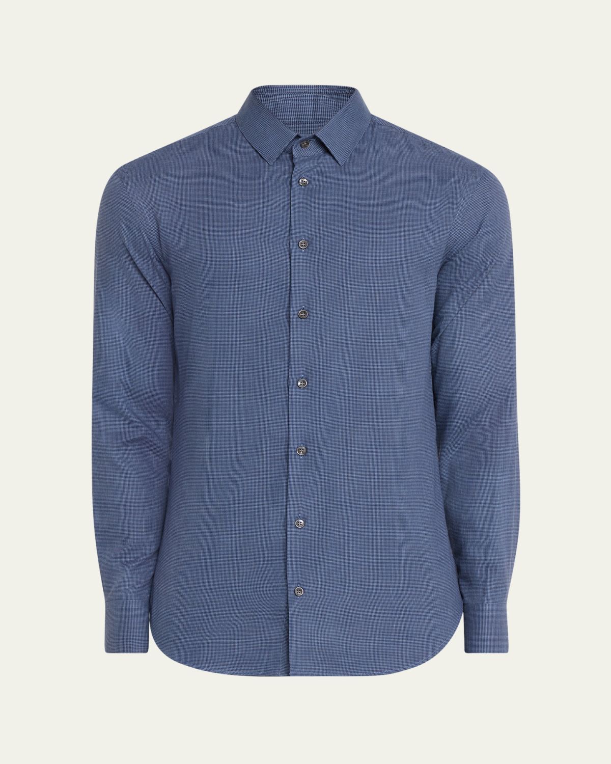 Giorgio Armani Men's Micro-Houndstooth Sport Shirt | Thumbnail 6 Giorgio Armani Men's Micro-Houndstooth Sport Shirt | Thumbnail 6
