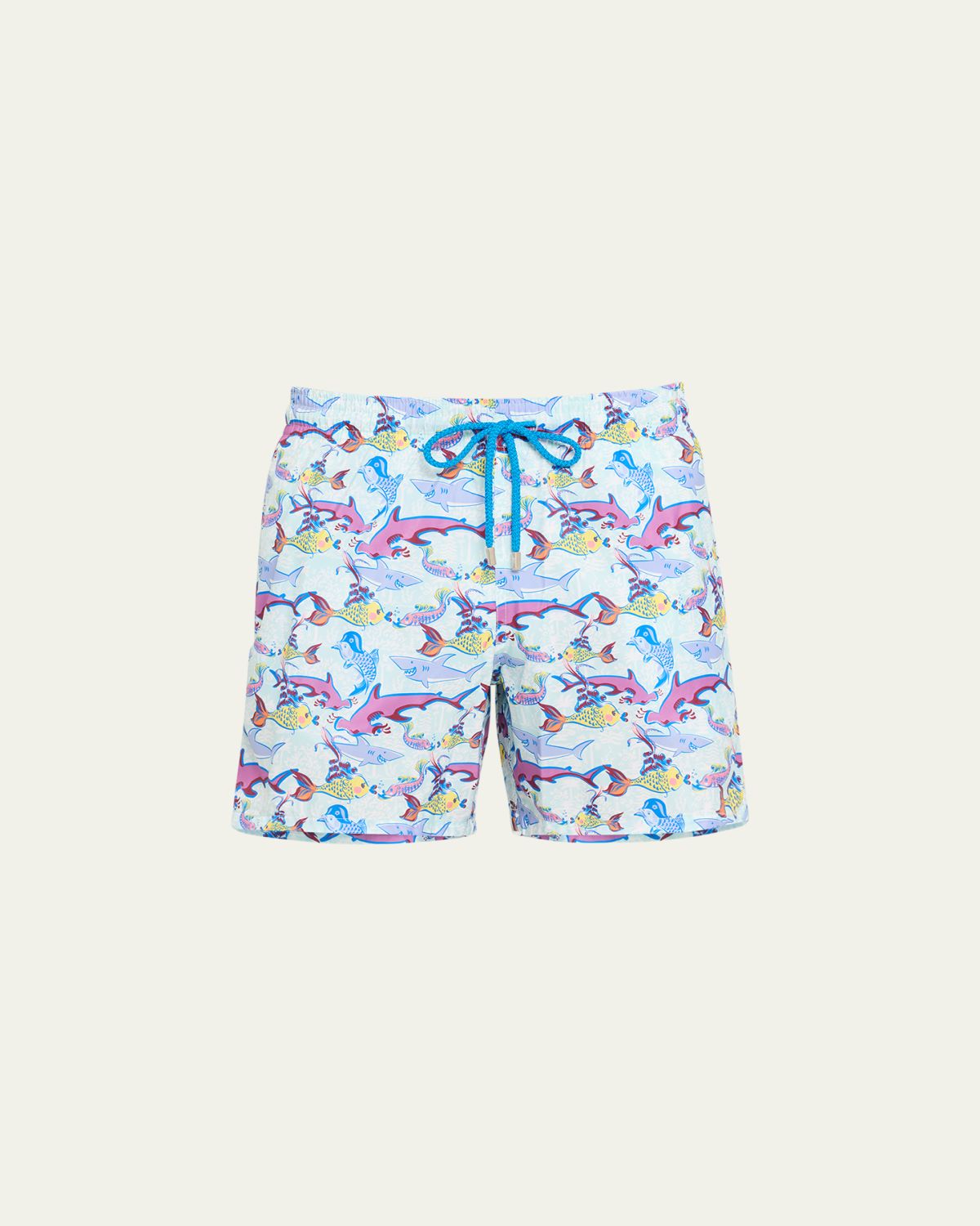 Vilebrequin Men's Allover Fish-Print Swim Shorts