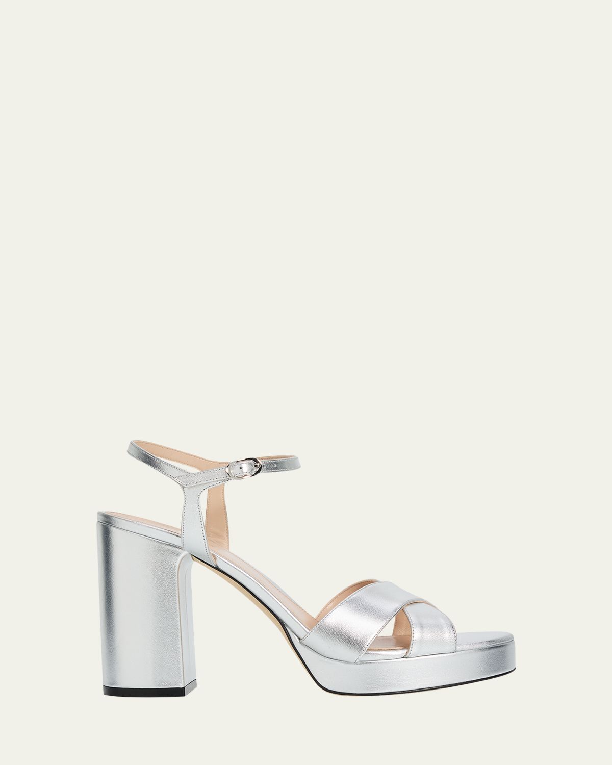 Stuart Weitzman Dayna Metallic Crisscross Platform Sandals | Thumbnail 8 Stuart Weitzman Dayna Metallic Crisscross Platform Sandals | Thumbnail 8