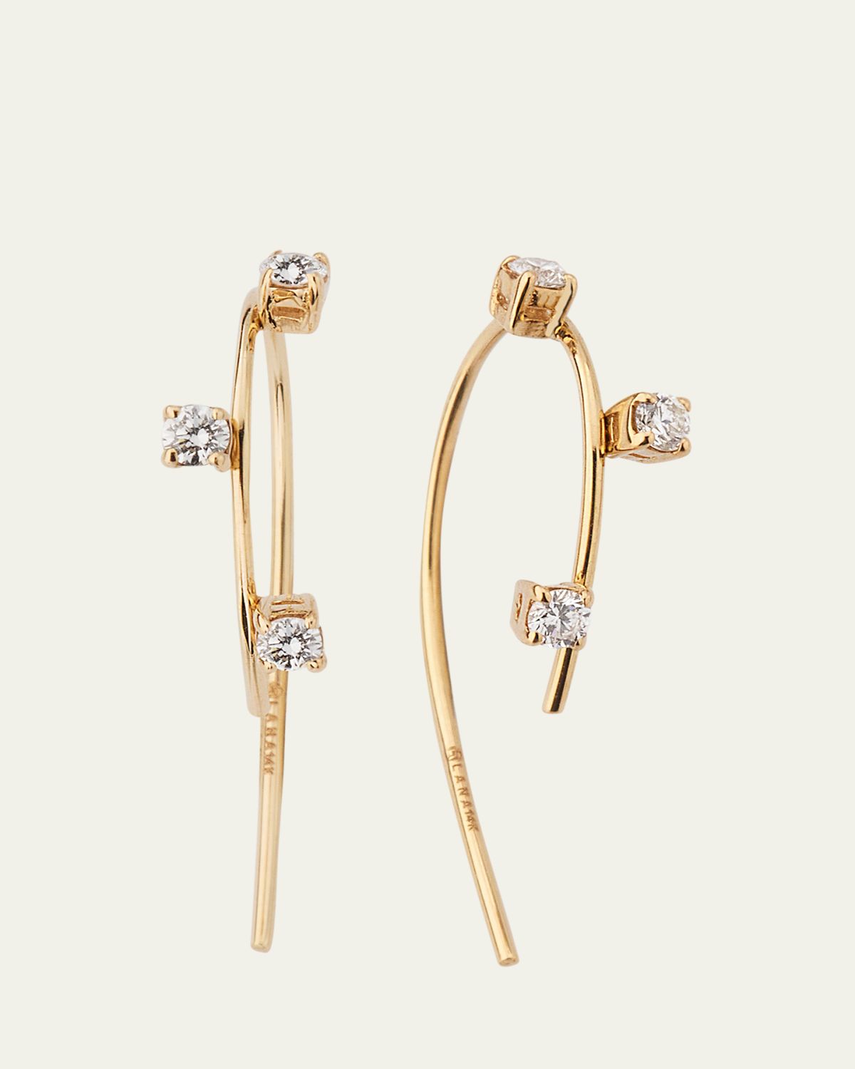 Lana 14K Gold Mini Solo Hooked On Hoop Earrings | Thumbnail 4