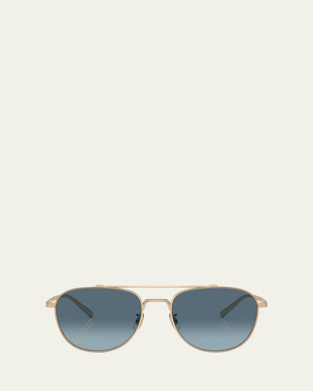 Oliver Peoples Men's Double-Bridge Metal Aviator Sunglasses | Thumbnail 3 Oliver Peoples Men's Double-Bridge Metal Aviator Sunglasses | Thumbnail 3