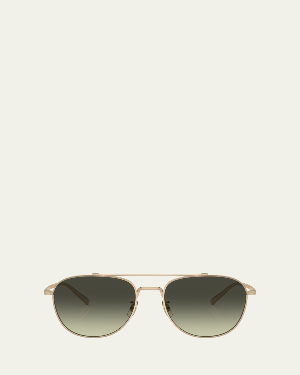 Oliver Peoples Men's Double-Bridge Metal Aviator Sunglasses