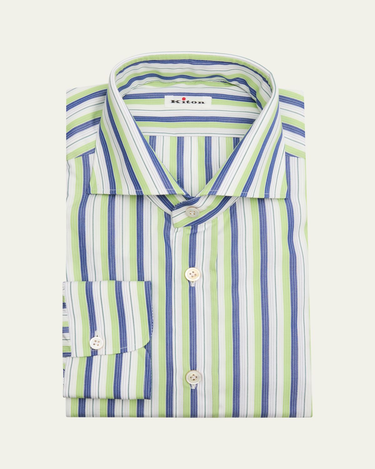 Kiton Men's Striped Dress Shirt