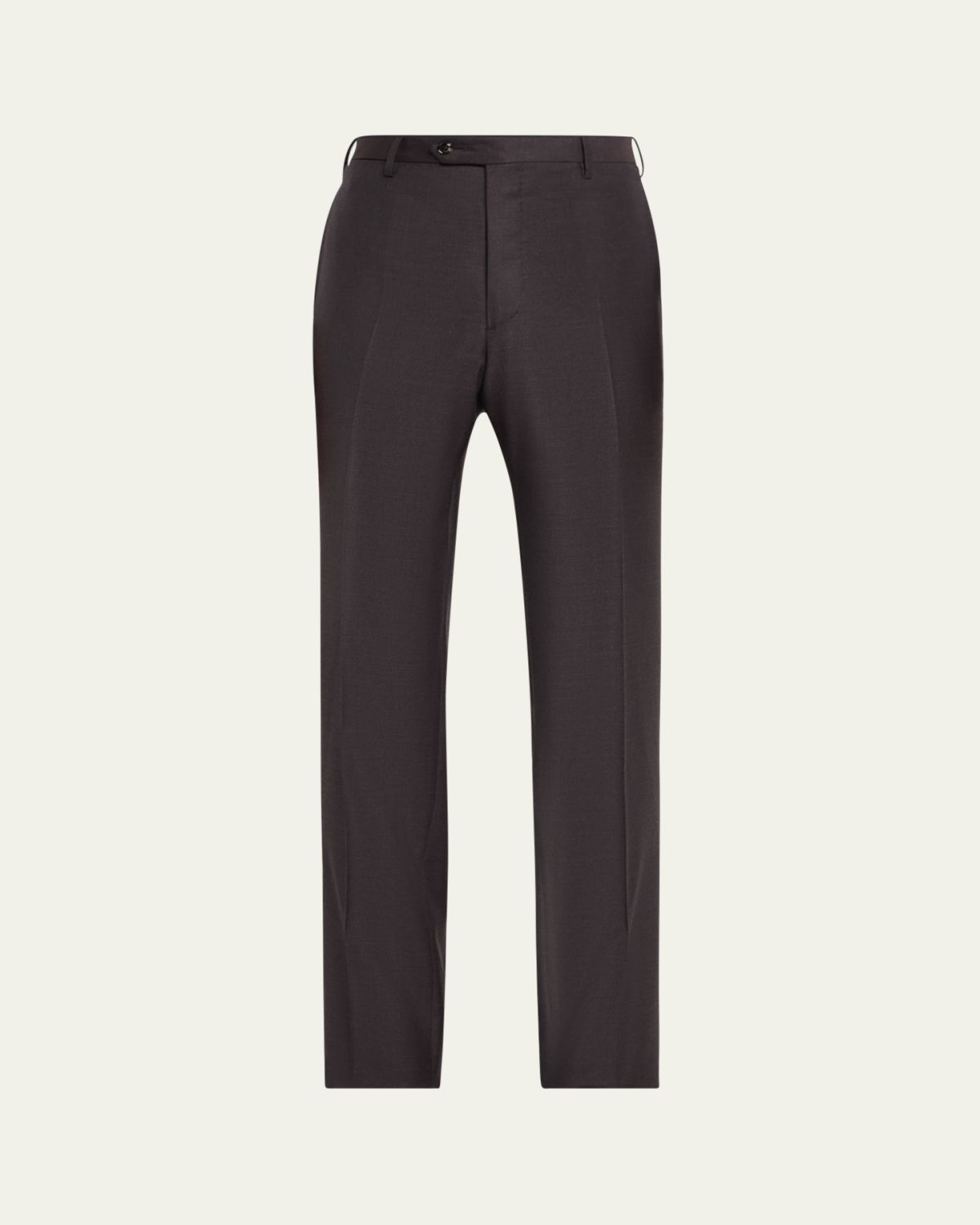 Giorgio Armani Men's Flat-Front Wool Trousers