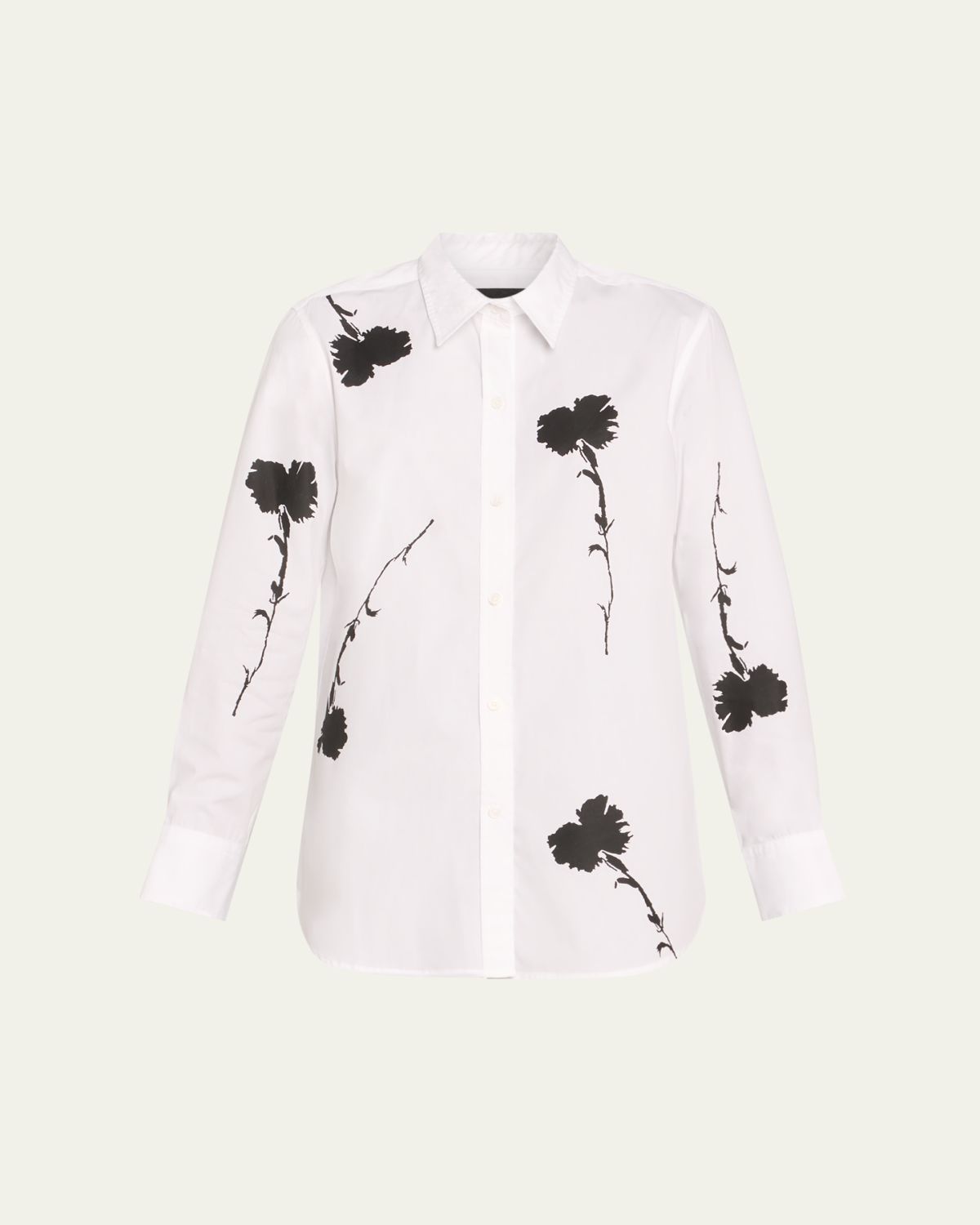 Libertine Cecil Beaton Carnation Silhouette-Print Classic Shirt