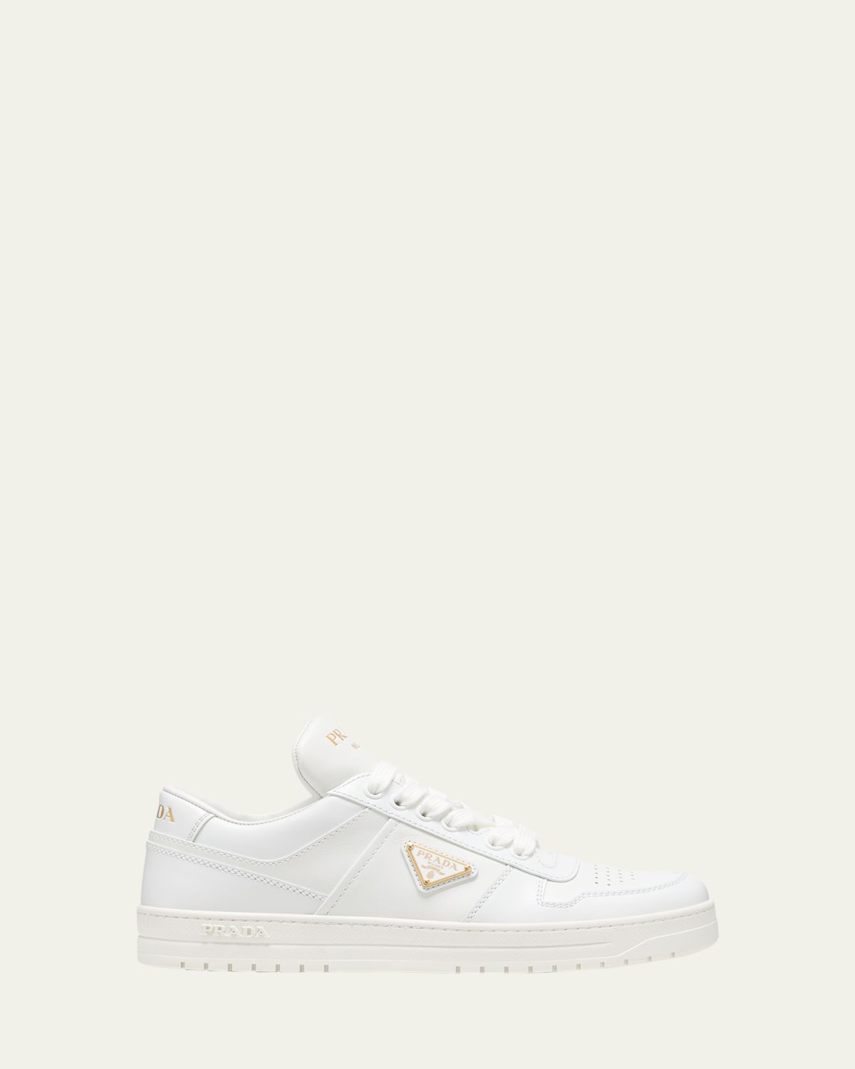 Prada Downtown Leather Low-Top Sneakers