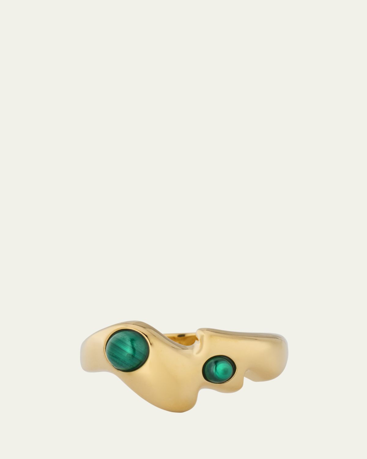 V.BELLAN 18K Gold Nelle Ring with Malachite