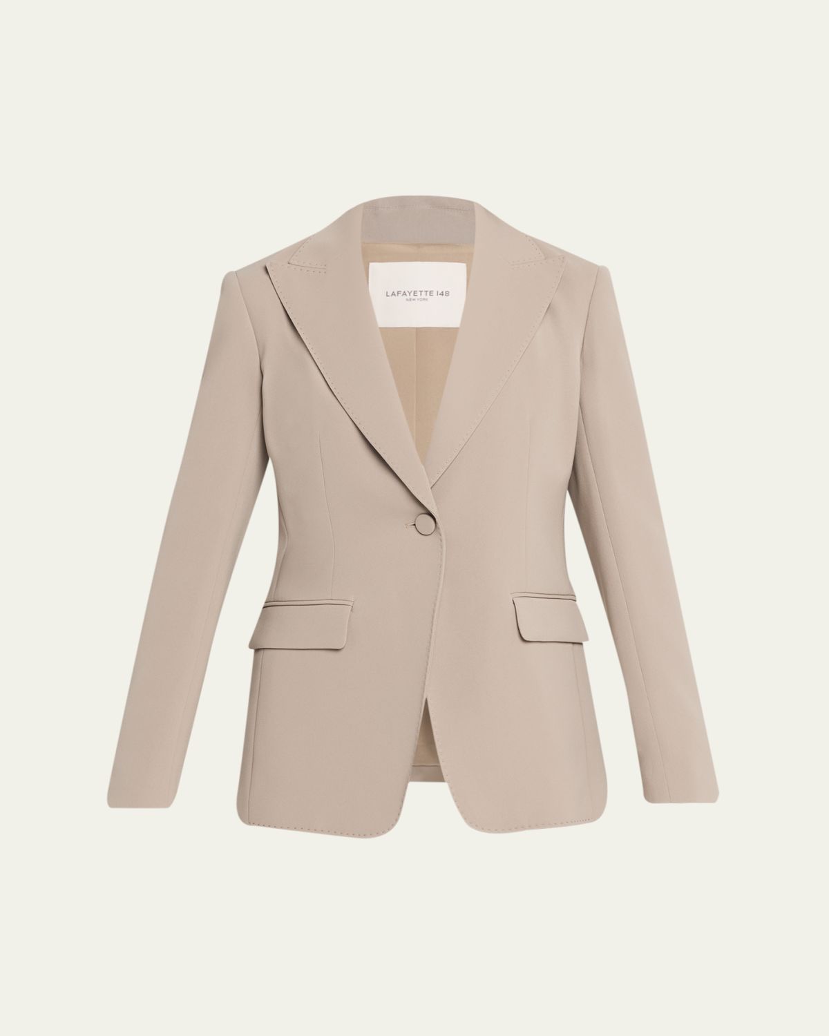 Lafayette 148 New York Single-Button Finesse Crepe Blazer