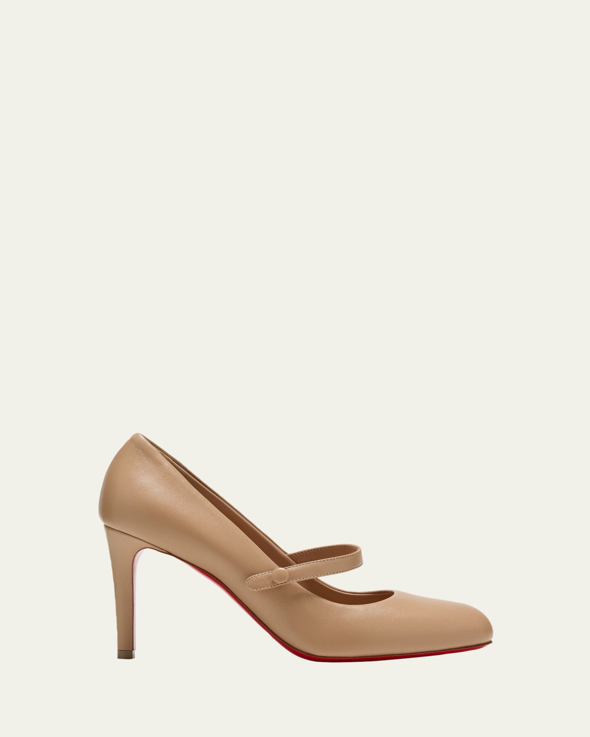 Christian Louboutin Leather Mary Jane Red Sole Pumps