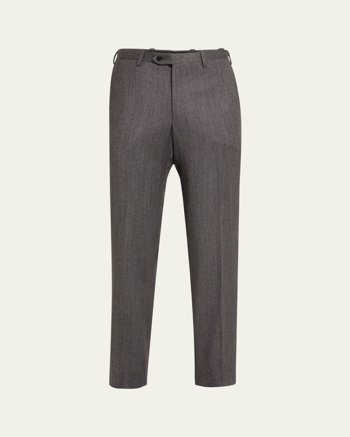 Kiton Men's Textured Grey Suit Trousers