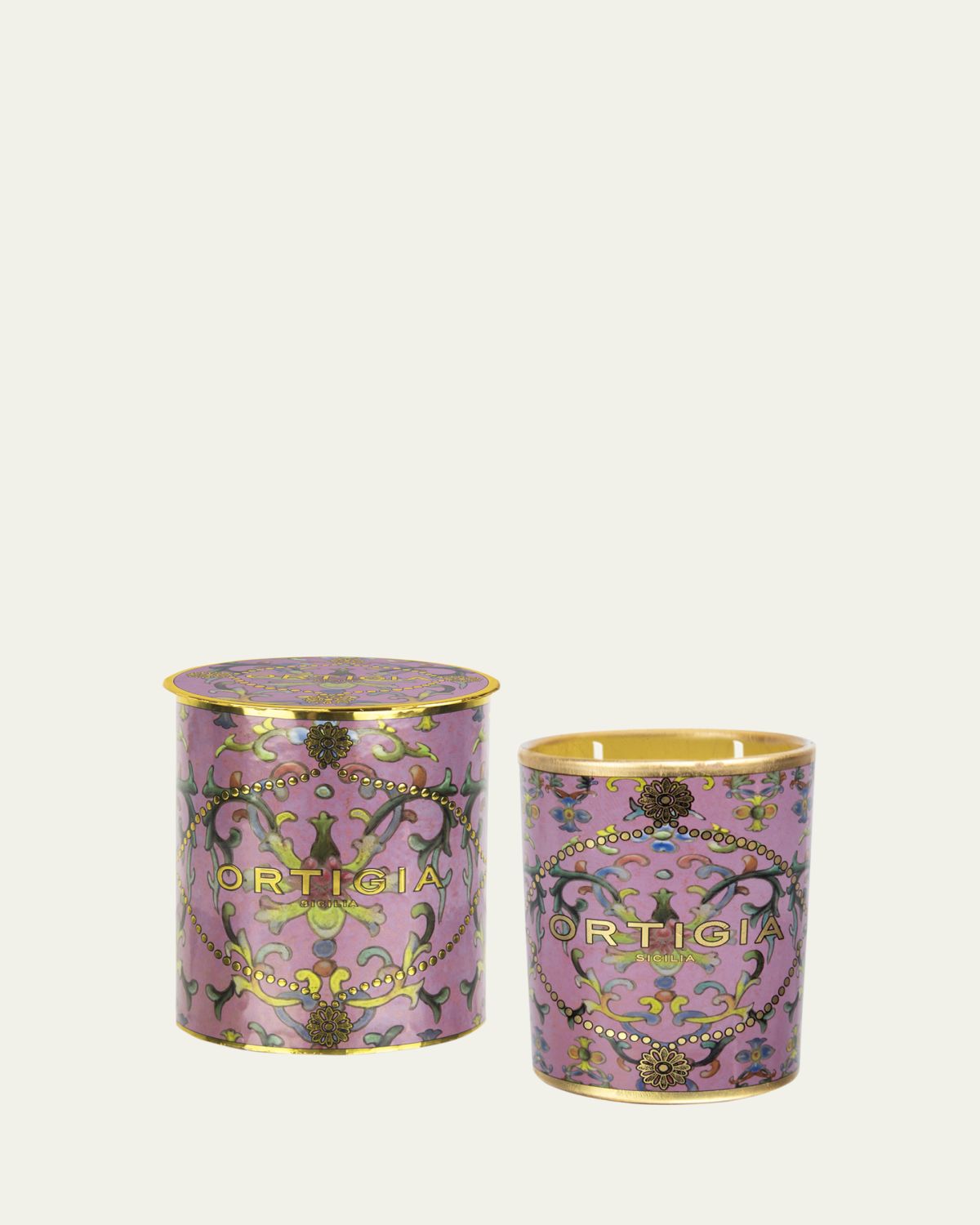 Ortigia Aragona Medium Decorated Candle, 13.4 oz. | Thumbnail 4