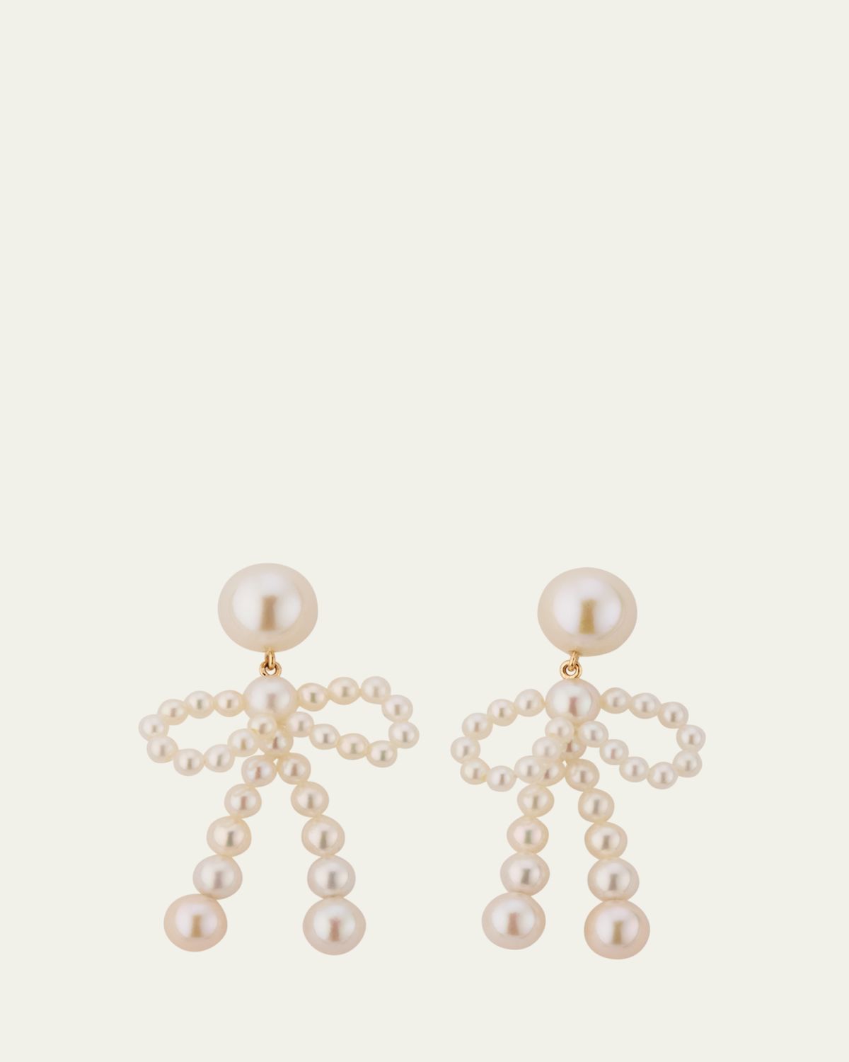Sophie Bille Brahe Bow Drop Earrings
