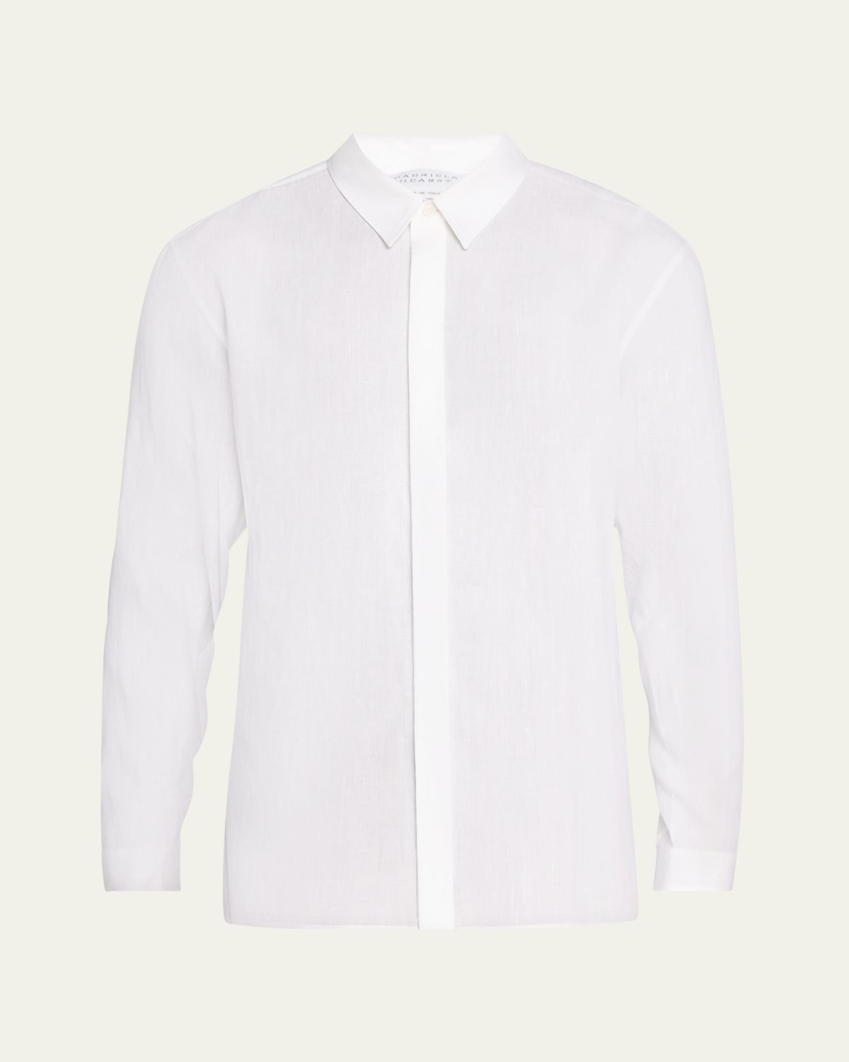 Gabriela Hearst Men's Nicolas Linen Sport Shirt