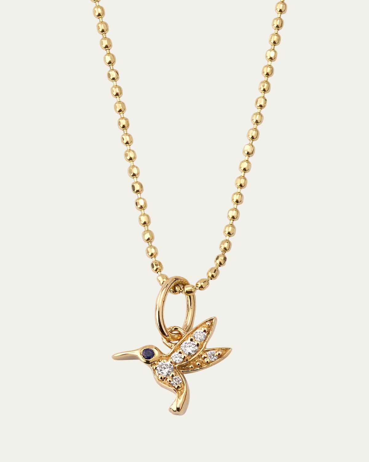 Sydney Evan Girl's Tiny Hummingbird Charm Necklace