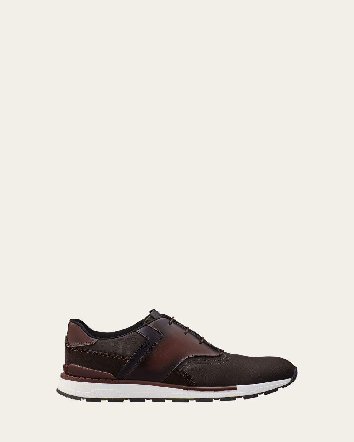 Berluti Men's Fast Track Leather and Nylon Runner Sneakers