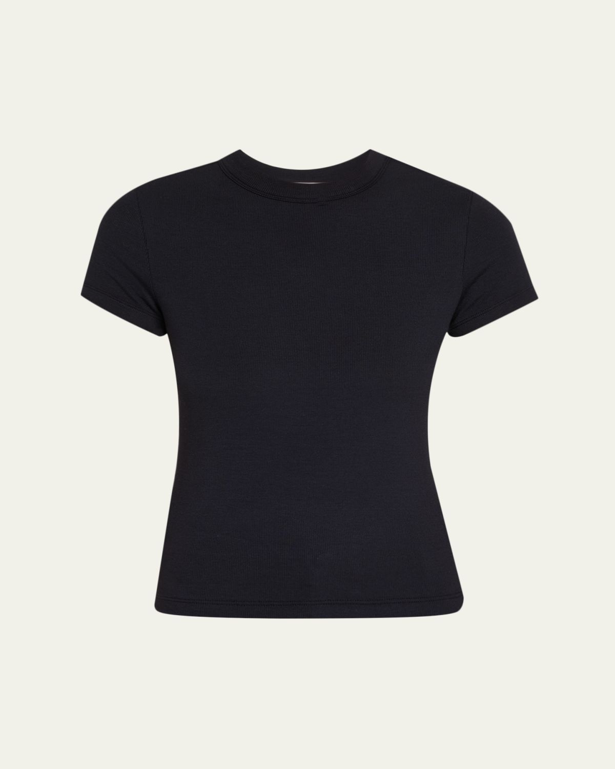 FRAME Ribbed Crewneck Baby Tee