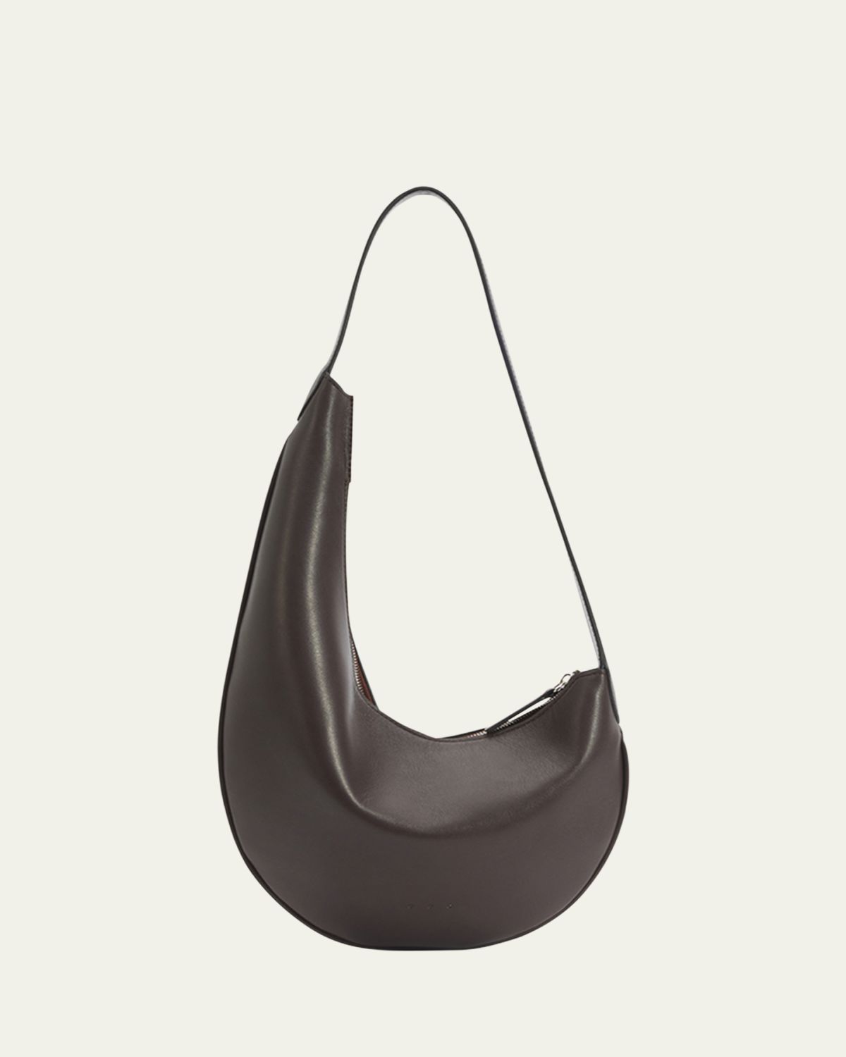 Aesther Ekme Lune Mini Zip Calfskin Hobo Bag