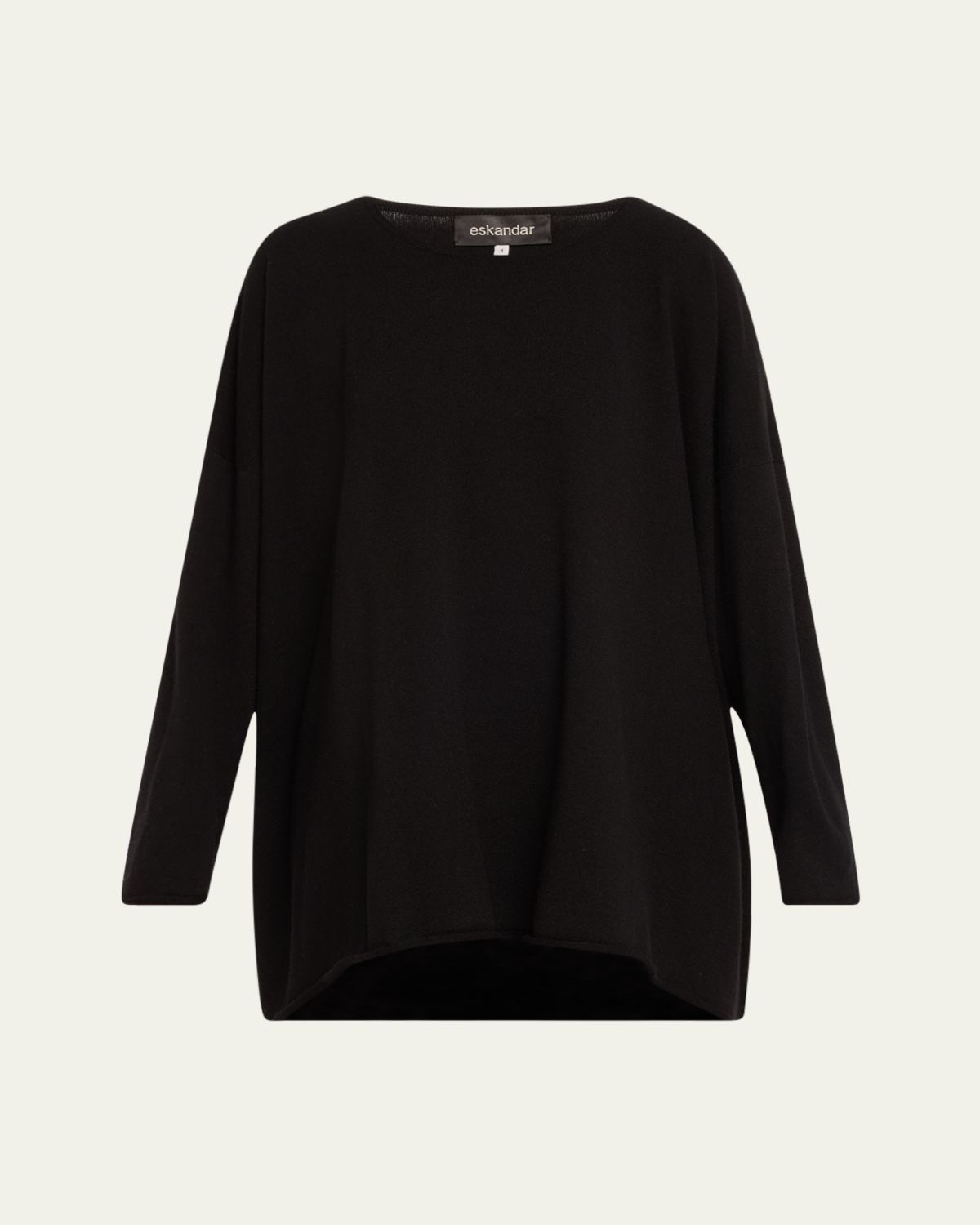 Eskandar A-Line Bateau Neck Cashmere Sweater | Thumbnail 6