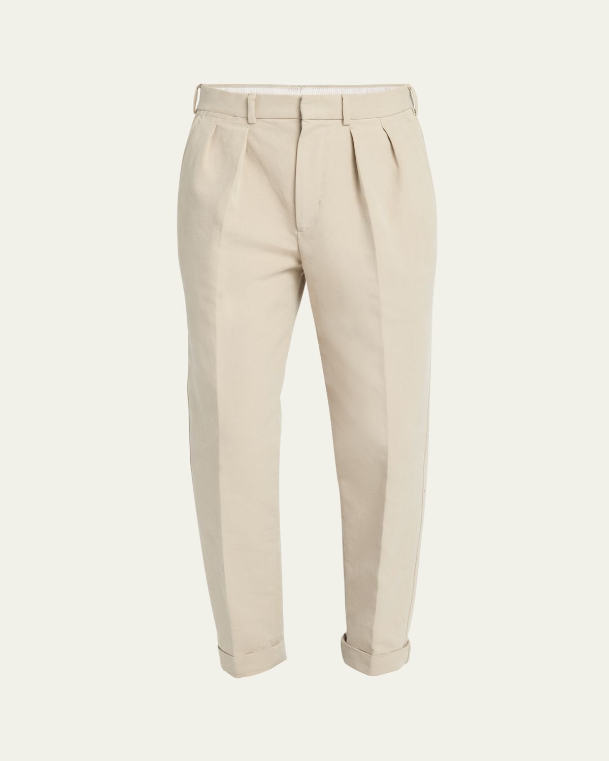 TOM FORD Men's Double Cotton Satin Semi Sartorial Pants