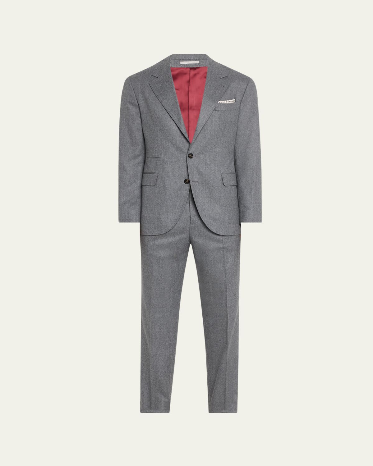 Brunello Cucinelli Men's Solid Wool Suit