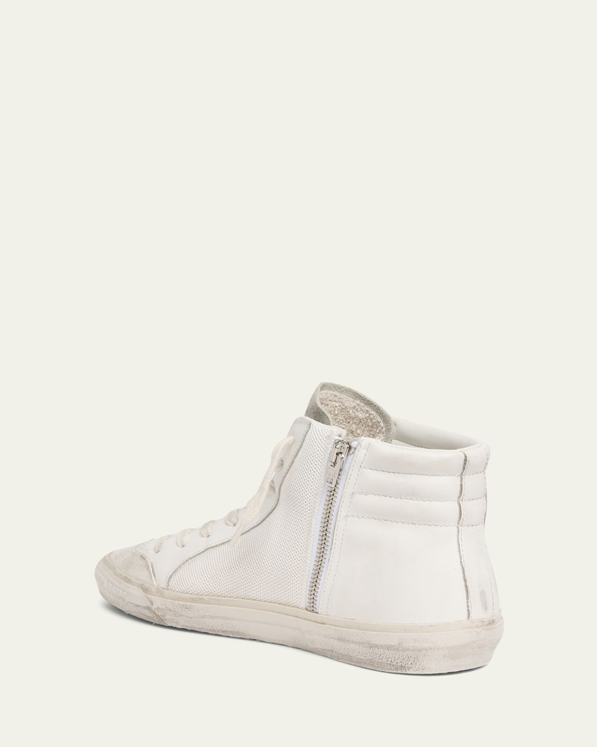 Golden Goose Slide Leather Mesh Mid-Top Sneakers | Thumbnail 4 Golden Goose Slide Leather Mesh Mid-Top Sneakers | Thumbnail 4