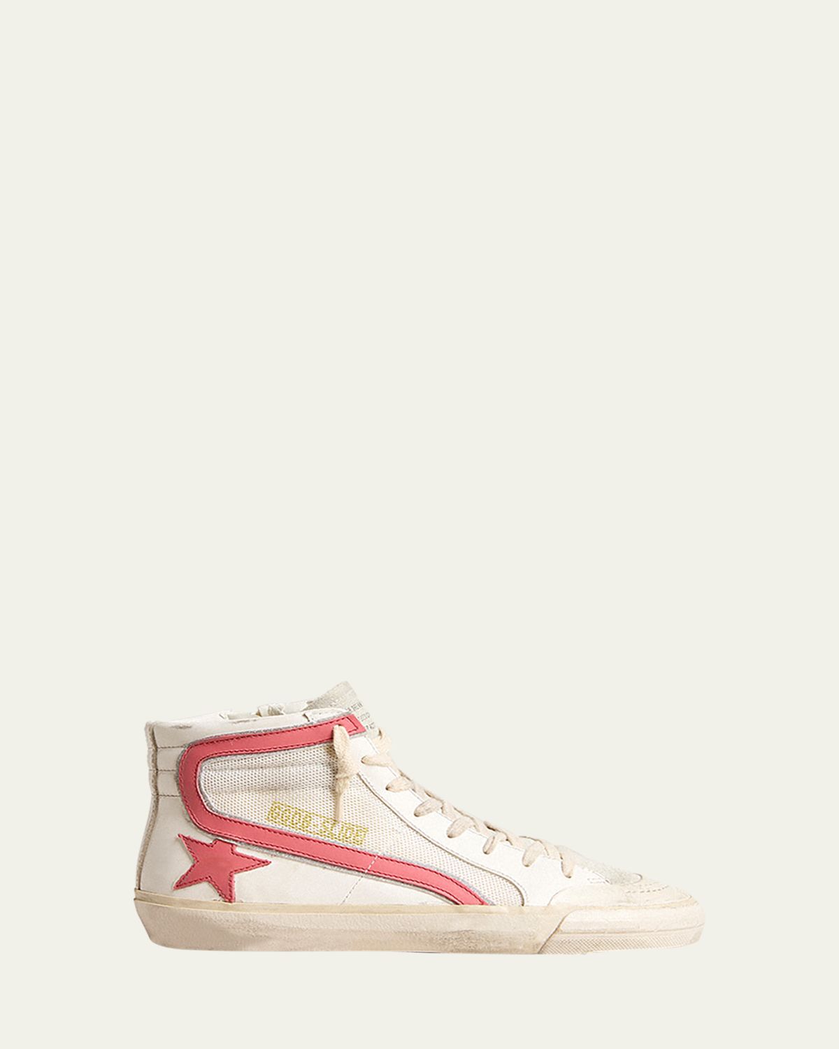 Golden Goose Slide Leather Mesh Mid-Top Sneakers