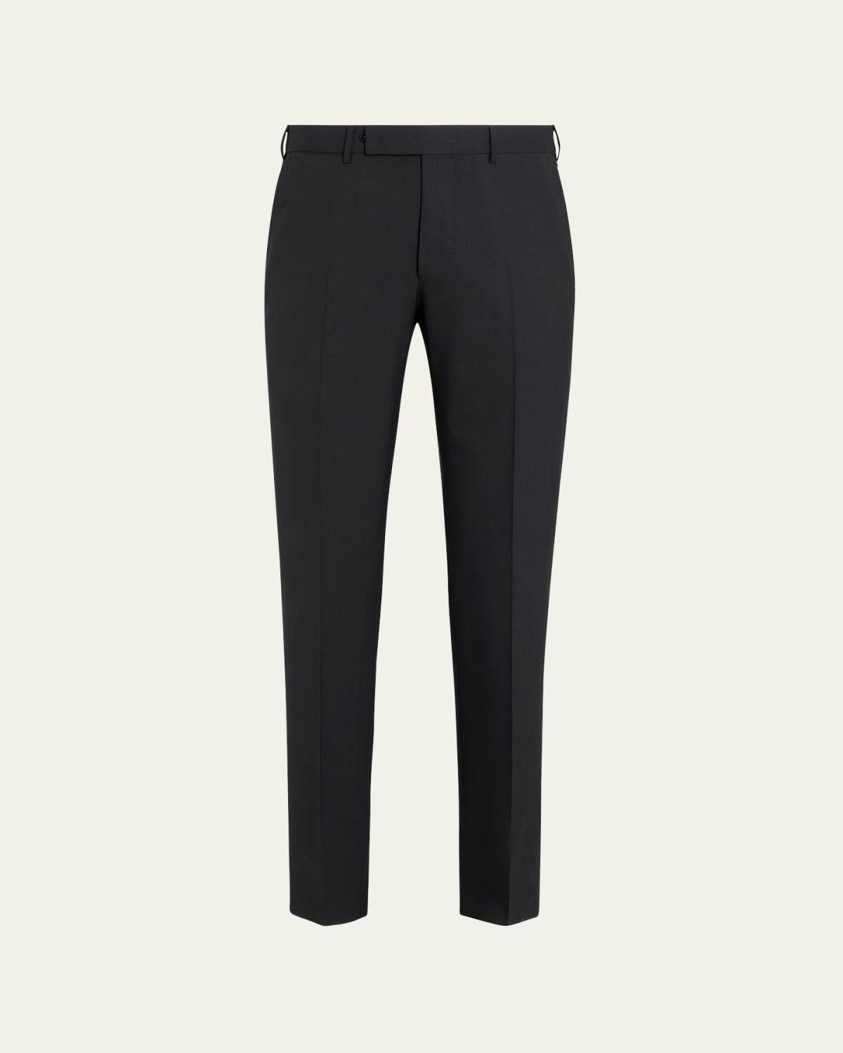 ZEGNA Men 's High Performance Flat-Front Trousers