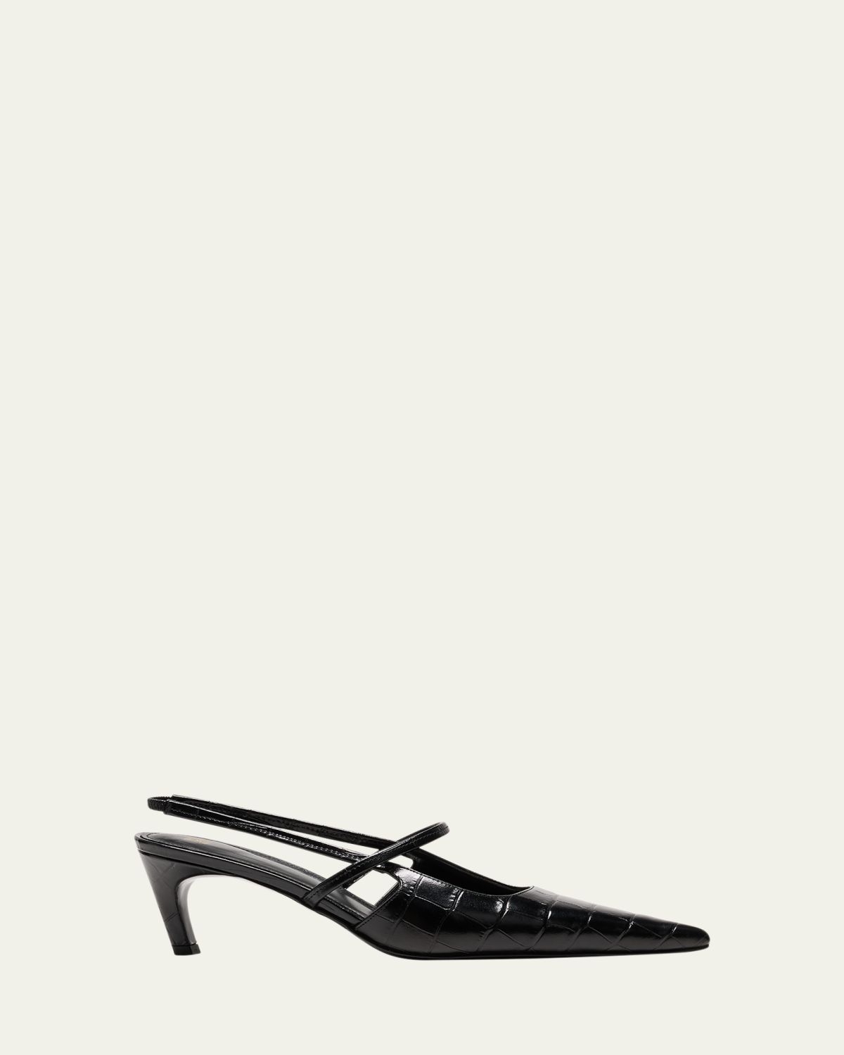 Toteme Sharp Croco Slingback Pumps