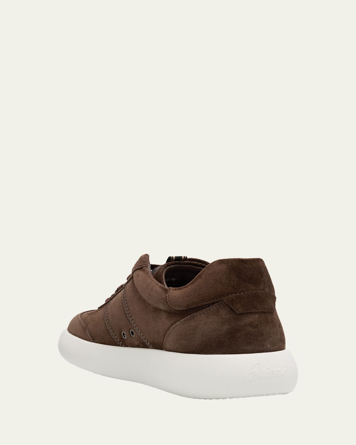 Brioni Men's New Cassette Suede Low-Top Sneakers | Thumbnail 2