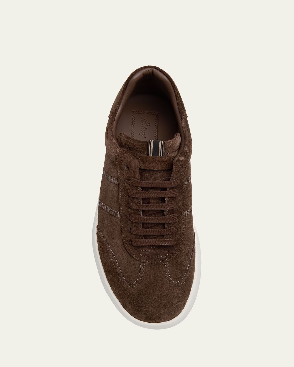 Brioni Men's New Cassette Suede Low-Top Sneakers | Thumbnail 3