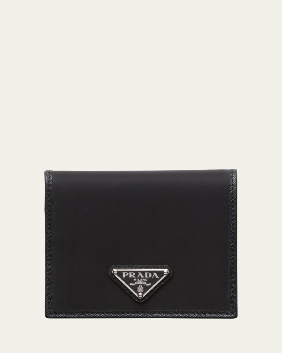 Prada Men's Nylon and Saffiano Bifold Wallet