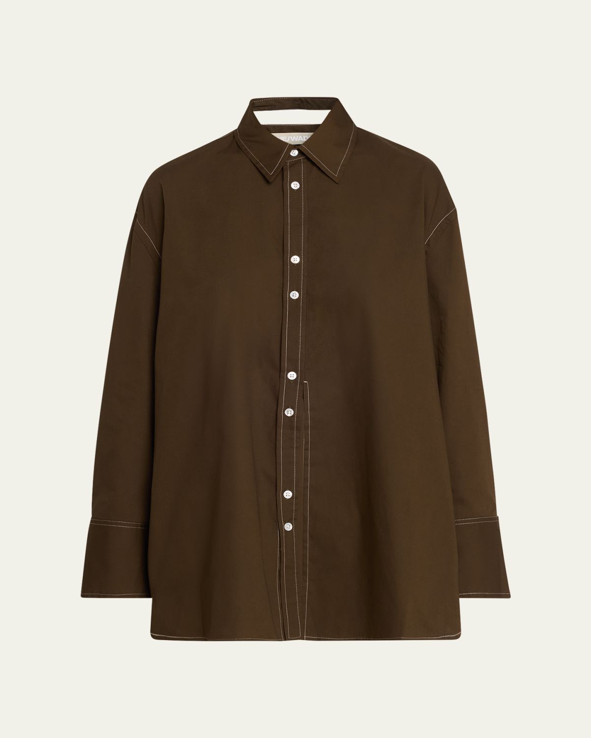 Jane Wade Poplin Button-Front Shirt