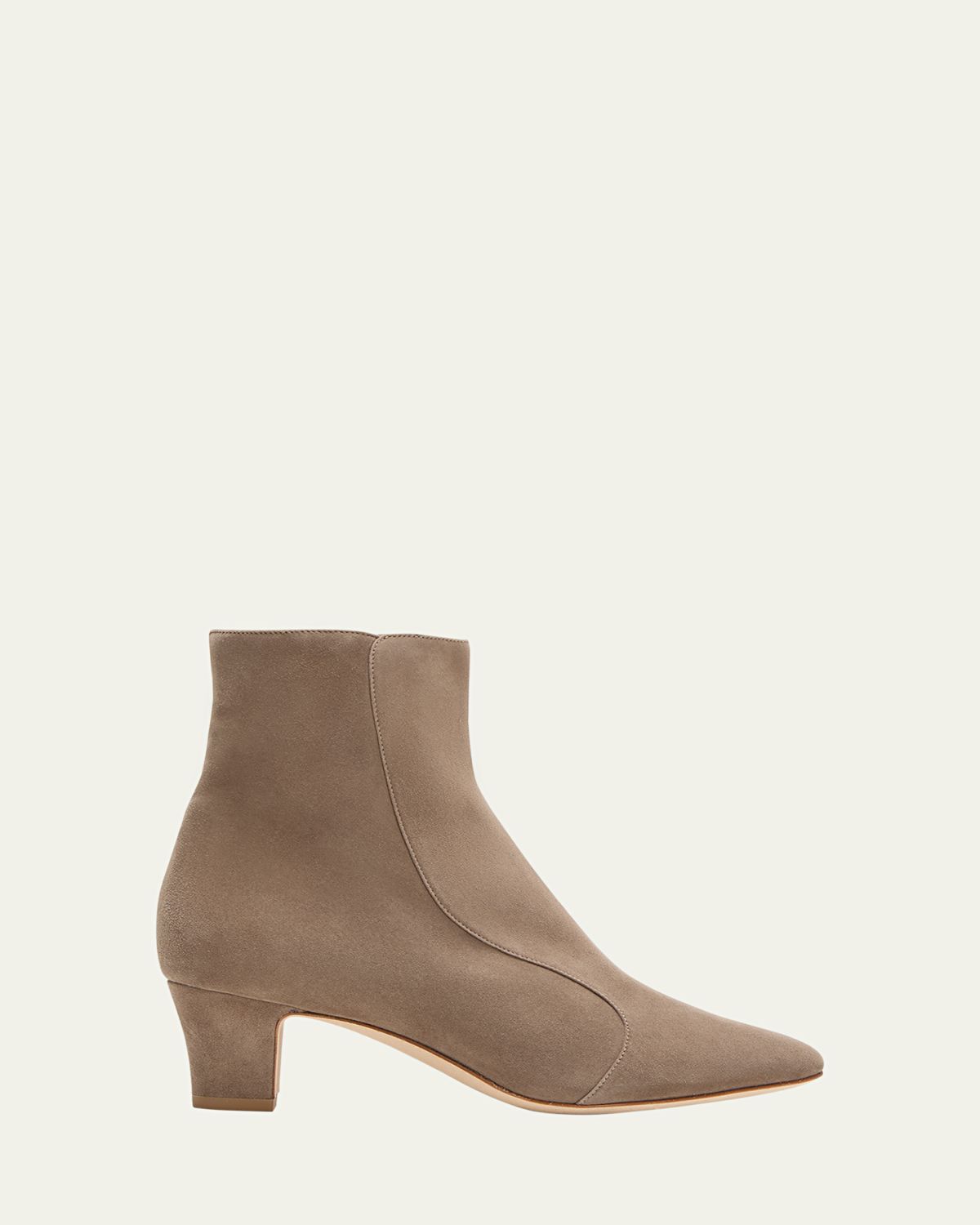 Manolo Blahnik Myconia Suede Ankle Booties