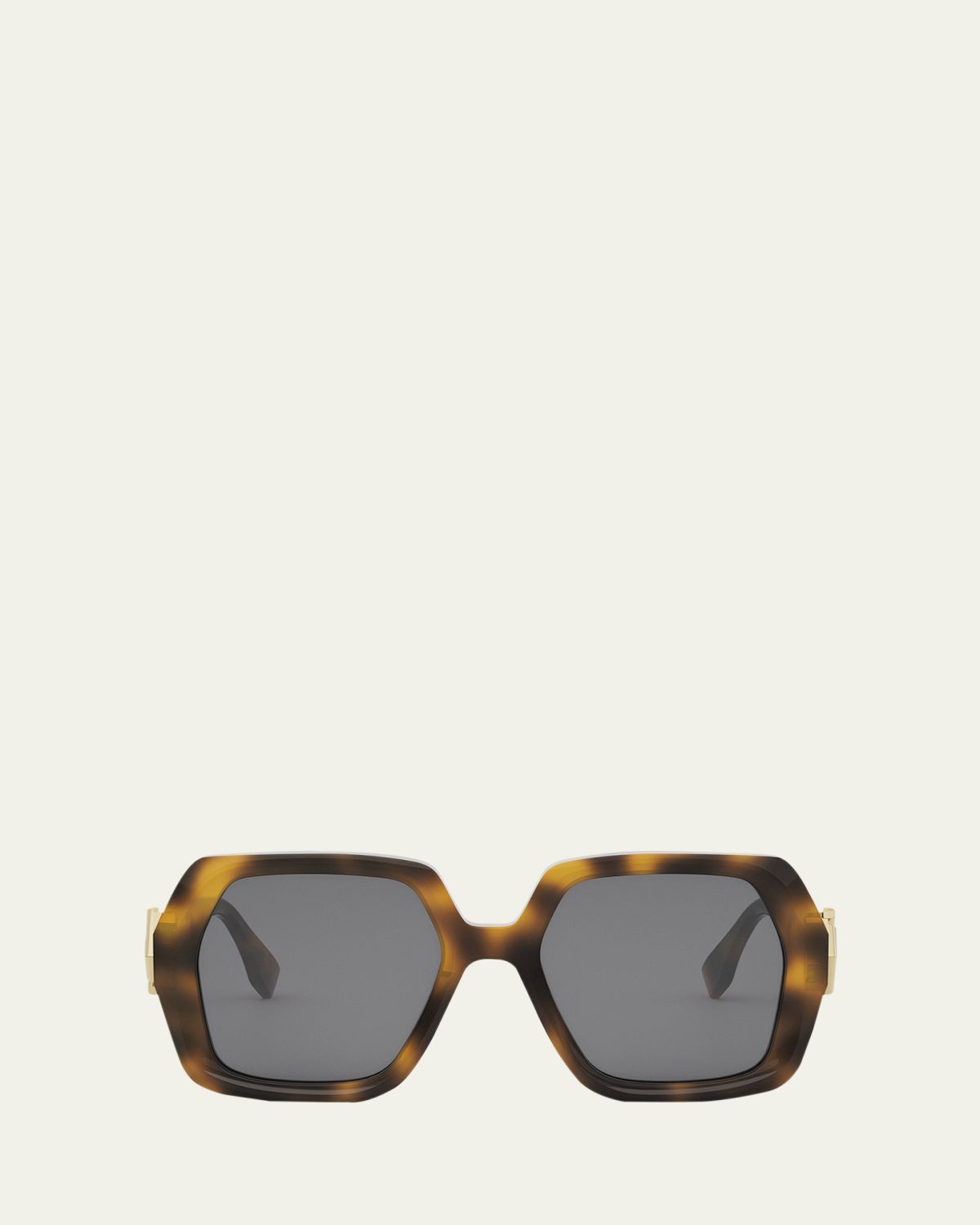 Fendi Diamond Acetate Square Sunglasses