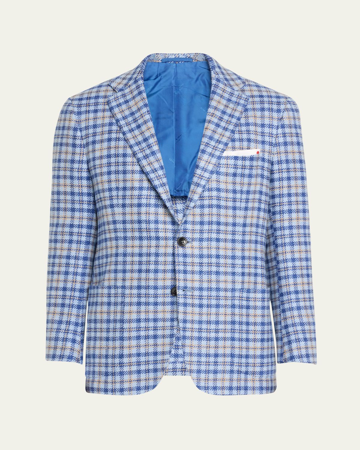 Kiton Men's Graph Check Sport Coat