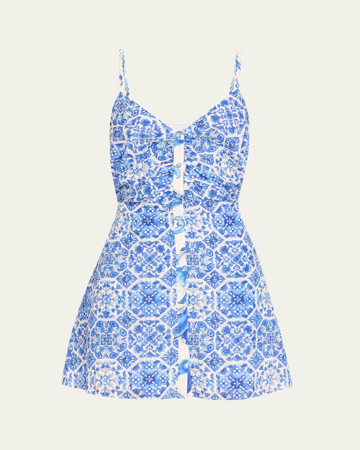 Ramy Brook Positano Addie Button-Front Mini Dress